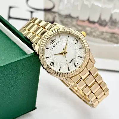 Grealy Women's Quartz Bracelet Watch Gold Silver Dual Tone