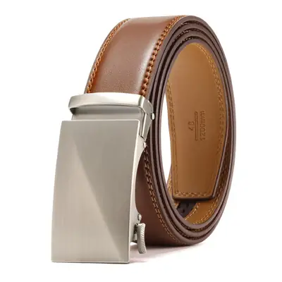 Men's Genuine Leather Belt Automatic Buckle Cross-Border Business