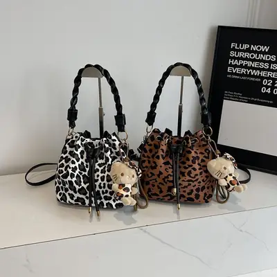 Leopard Print Shoulder Bag for Women 2024 New Arrival