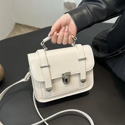 Women's Black Shoulder Crossbody Bag 2024 Winter Trendy