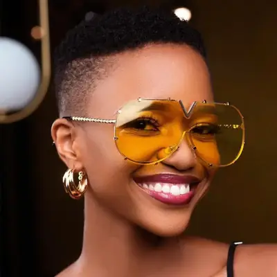 Women's Metal Frame Sunglasses with Colorful Lenses