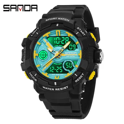 Sanda Waterproof Green Digital Watch for Boys Girls