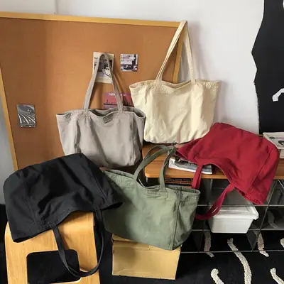 Cross-border Canvas Shoulder Bag for Women