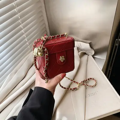 Silver Embroidery Chain Mini Bag Women 2024