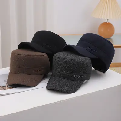 Men's Dark Blue Sporty Baseball Cap Winter Warm