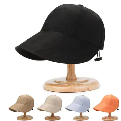 Women's Orange UV Hat with Adjustable Strap