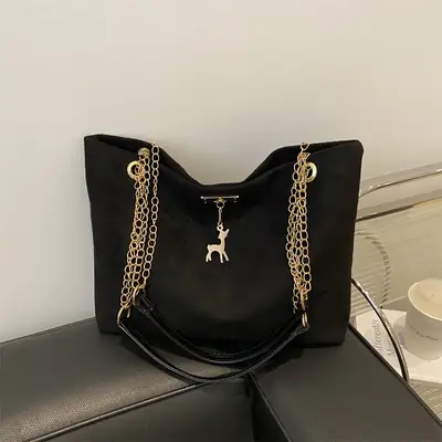 Vintage Chain Shoulder Bag Women 2024 Winter
