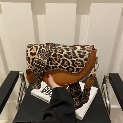Leopard Print Shoulder Crossbody Bag for Women