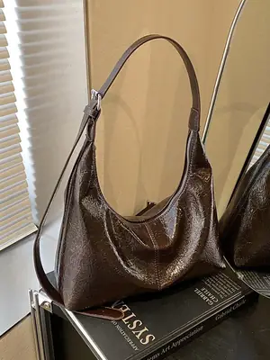 Brown Leather Crossbody Bag for Women 2026