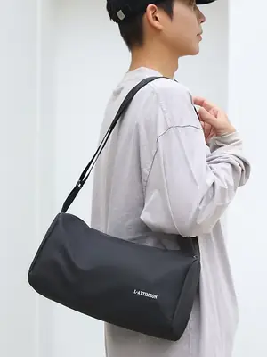 Men's Black Crossbody Travel Bag Lightweight Lightweight Travel Bag