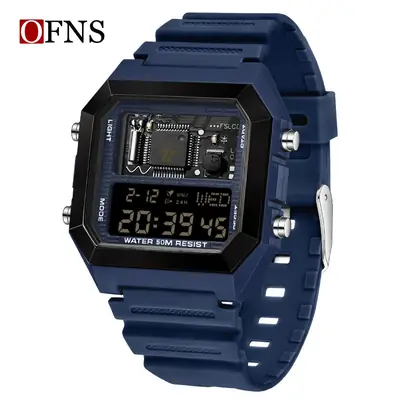 O'Fani Waterproof Digital Counting Watch Blue