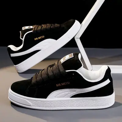 Men Women Retro Low Top Sneakers White Black