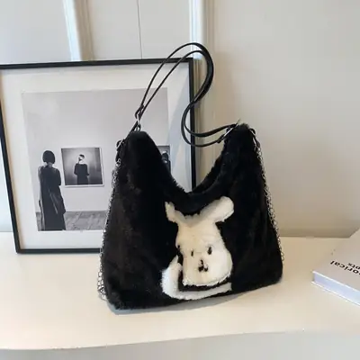 Plush Bear Design Women's Bag 2024 Winter