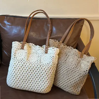 Cotton Woven Handmade Beach Bag Large Capacity