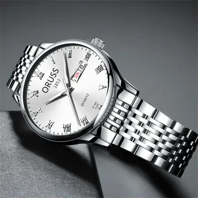 Royal Men's Quartz Watch Silver Stainless Band