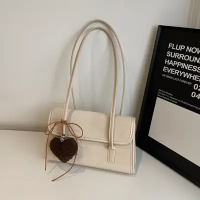 Black Korean Fashion Shoulder Bag for Women 2025