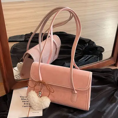 Women's White Retro Shoulder Crossbody Bag 2024
