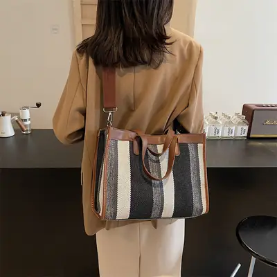 Women Canvas Shoulder Bag Large Capacity 2024