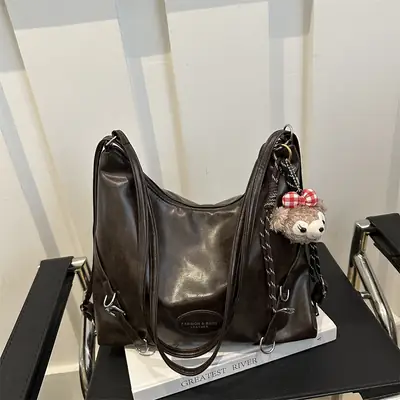 2024 Women's Multi-functional Shoulder Bag with Cute Charm