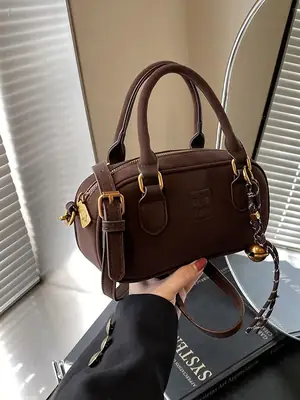 Retro Matte Brown Shoulder Crossbody Bag