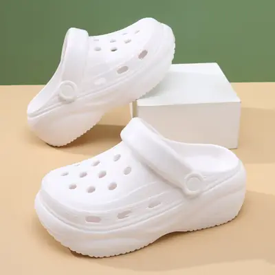 Women's White EVA Beach Sandals High-rise Non-grinding