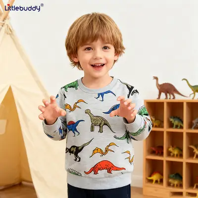 Cartoon Cotton Long Sleeve T-Shirt for Boys 2025