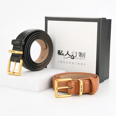 Women Retro Antique Bronze Leather Belt Winter