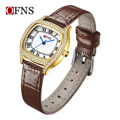 O'Fannie Square Watch Women Roman Numerals Waterproof Quartz
