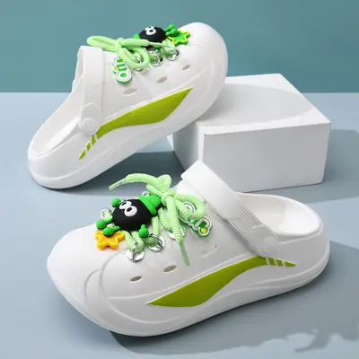 Women's Cute EVA Beach Slippers with Rhinestone Decor