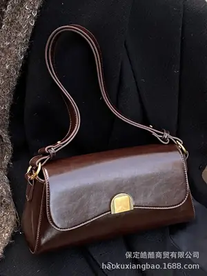 Retro Texture Crossbody Bag Women Gold 2024