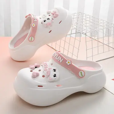 Women's Pink Cartoon EVA Slippers Summer Non-Slip