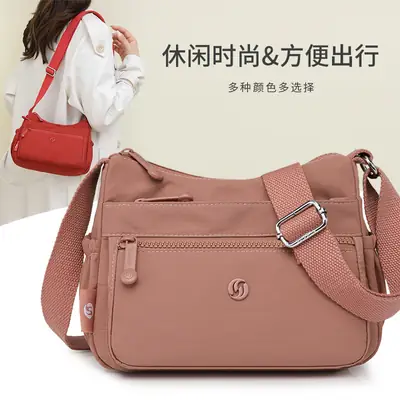 Lightweight Nylon Crossbody Bag for Women Grey