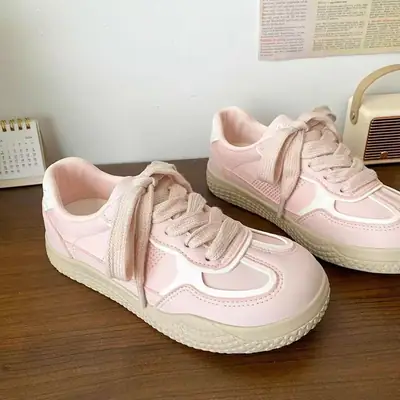 Vintage German Training Shoes Women's 2024 Autumn New Sweet All-match Student Board Shoes Casual Sports White Shoes Women's Shoes