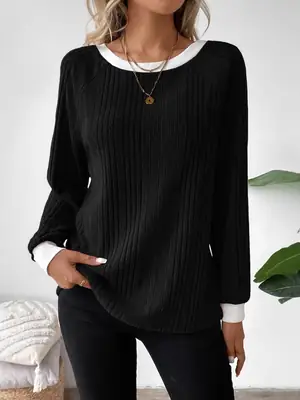 2024 Women's 20 Round Neck Long Sleeve Sweater