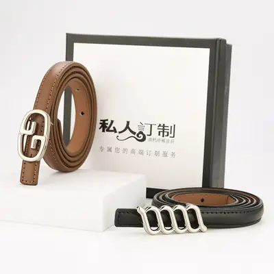Women Genuine Leather Belt Black Decoration Korean Style