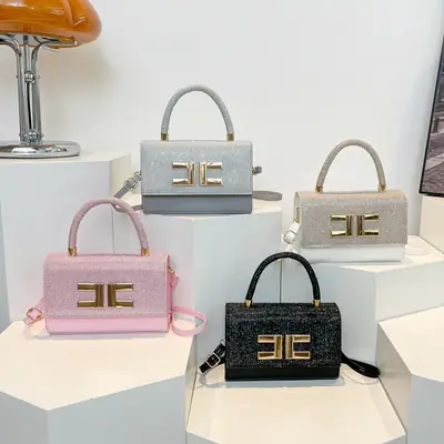 Black Chain Shoulder Bag for Women 2024