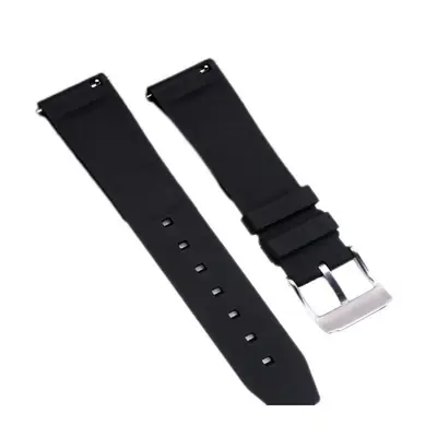 Black Leather Watch Strap for Men Women