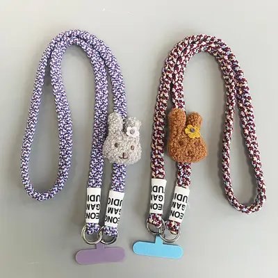 Rabbit Hanging Chain Crossbody Strap Purple
