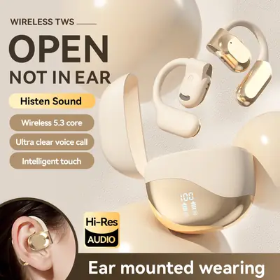 Cross-Border Smart Translation Earphones for Travel and Meetings M62 Bluetooth Earphones with Ear Hook Ows Ultra-Long Battery Life Universal