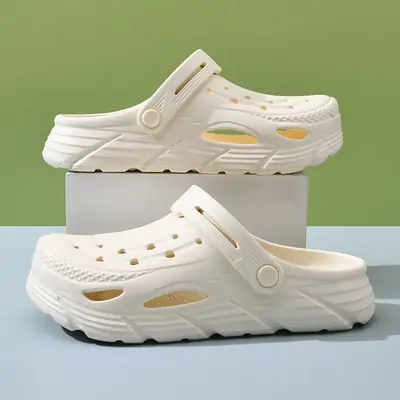 Women's White EVA Beach Slippers Thick Non-Slip