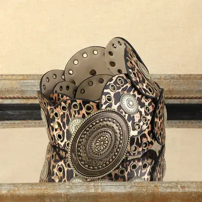 American Style Retro Belt for Women Wide Waist Decorative Belt