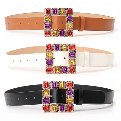 New Diamond Alloy Belt for Women's High-end Fashion