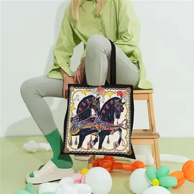 Korean Style Love Sweet Saddles Canvas Bag Large Capacity