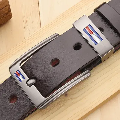 Men's European Buckle Belt with Steel Clasp
