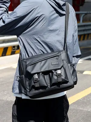Large Capacity Grey Crossbody Backpack for Business & Travel