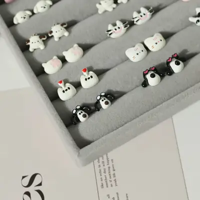 Small Animal Earrings Autumn Winter Cartoon Design Wholesale