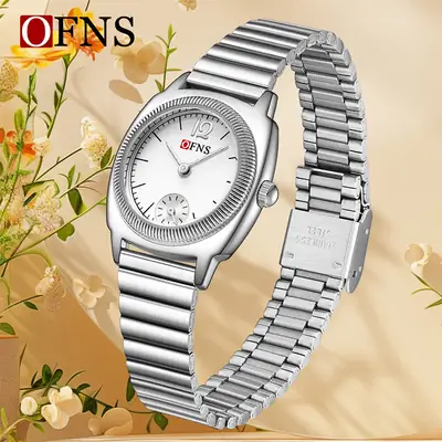 OFNS Women's Gold Antique Tooth Edge Round Watch