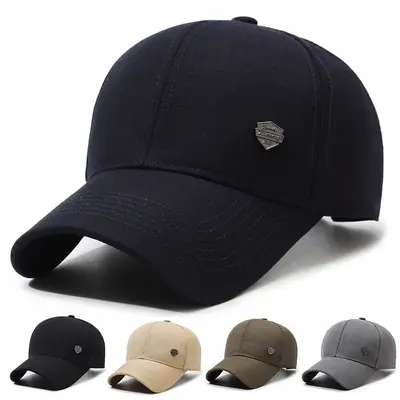 Black Baseball Cap for Men Middle Age
