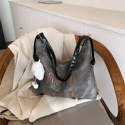 Women's Winter Grey Min Mimi Tote Bag