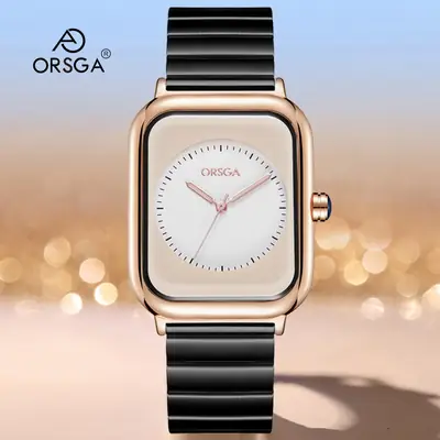 ORSGA Square Watch for Women Stainless Steel